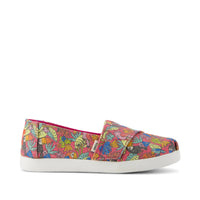 Alpargata Classic Kids Shoe Fuchsia Birds of Paradise Print - Side View