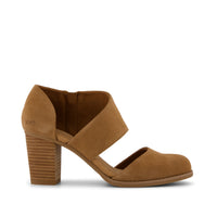 Milan Heel Brown Sugar Suede - Side View